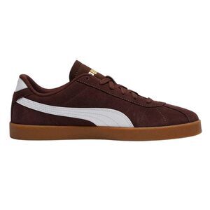 Puma Mens Club II Suede Flat Sneakers / Chocolate/Light